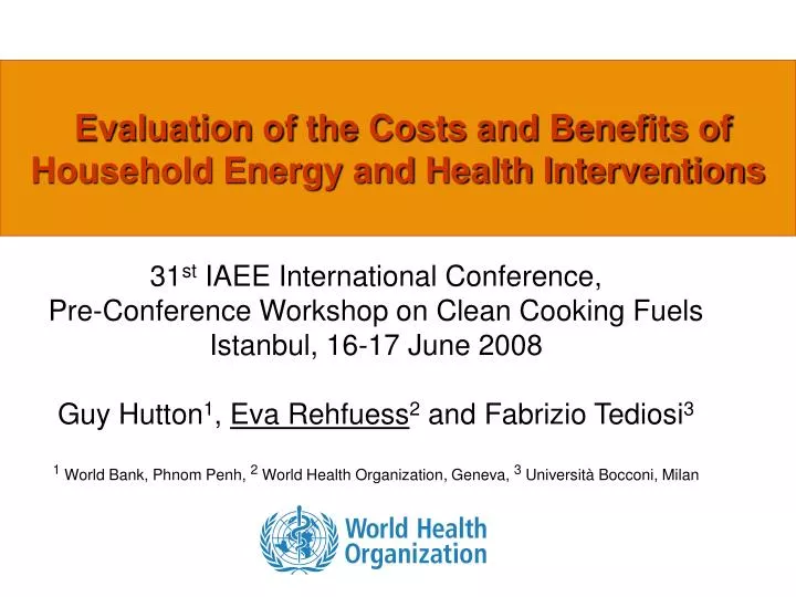 evaluation of the costs and benefits of household energy and health interventions