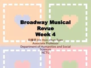 Broadway Musical Revue Week 4