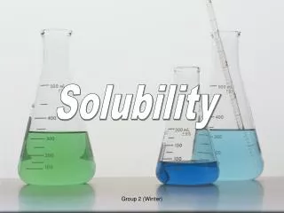 Solubility