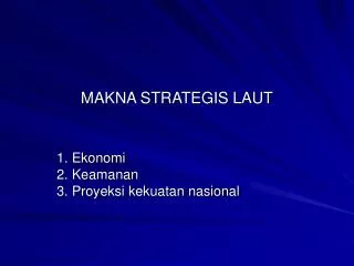 makna strategis laut