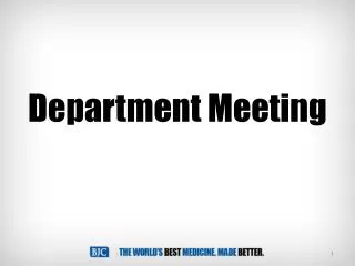 Department Meeting