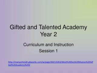 Gifted and Talented Academy Year 2