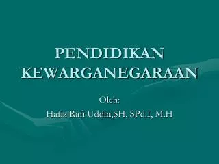 pendidikan kewarganegaraan