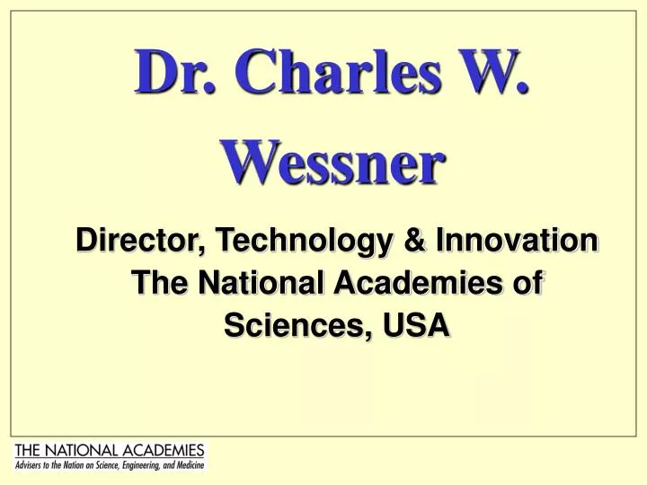 dr charles w wessner