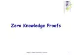 Zero Knowledge Proofs - slide 1