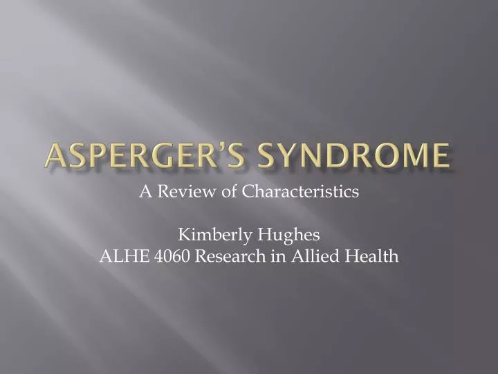 asperger s syndrome