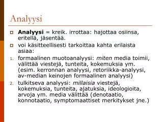 analyysi