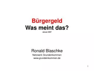 b rgergeld was meint das januar 2007