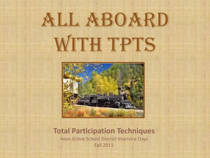 all aboard with tpts