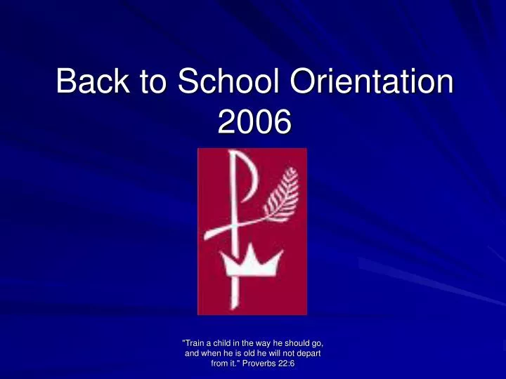 back to school orientation 2006