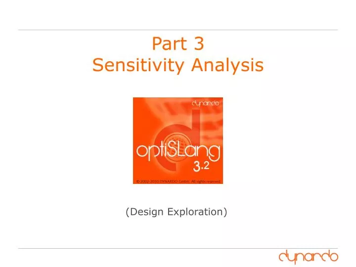 part 3 sensitivity analysis
