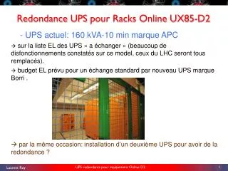redondance ups pour racks online ux85 d2
