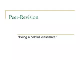 Peer-Revision