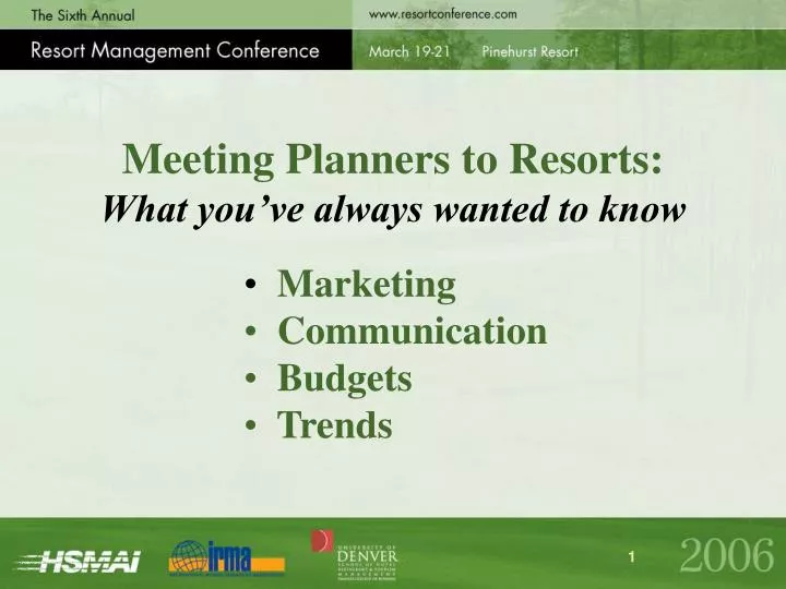 meeting planners to resorts what you ve always wanted to know
