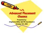 Advanced Placement Classes - slide 1