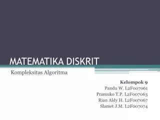 PPT - MATEMATIKA DISKRIT PowerPoint Presentation, Free Download - ID ...