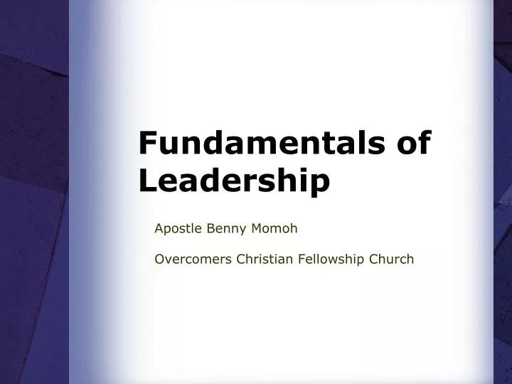 fundamentals of leadership