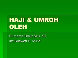 haji umroh oleh