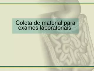 coleta de material para exames laboratoriais