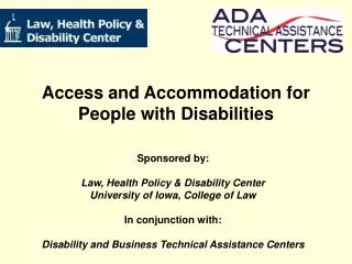 Access and Accommodation for People with Disabilities