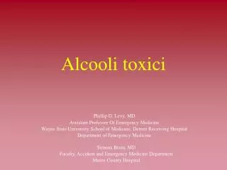 alcooli toxici