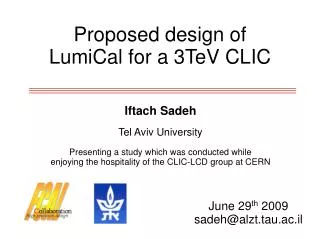 Proposed design of LumiCal for a 3TeV CLIC