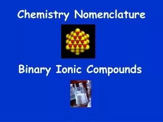 Chemistry Nomenclature