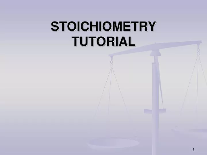 stoichiometry tutorial