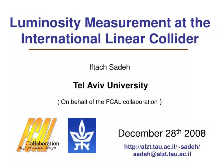 luminosity measurement at the international linear collider