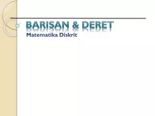 barisan deret