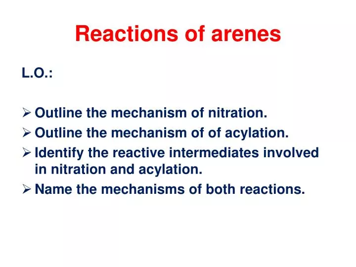 reactions of arenes