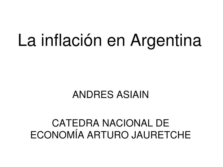 la inflaci n en argentina