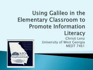 Using Galileo in the Elementary Classroom to Promote Information Literacy