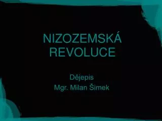 nizozemsk revoluce