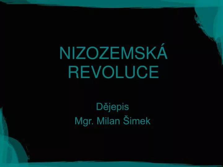 nizozemsk revoluce