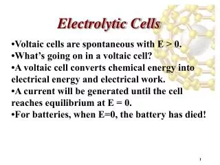 Electrolytic Cells