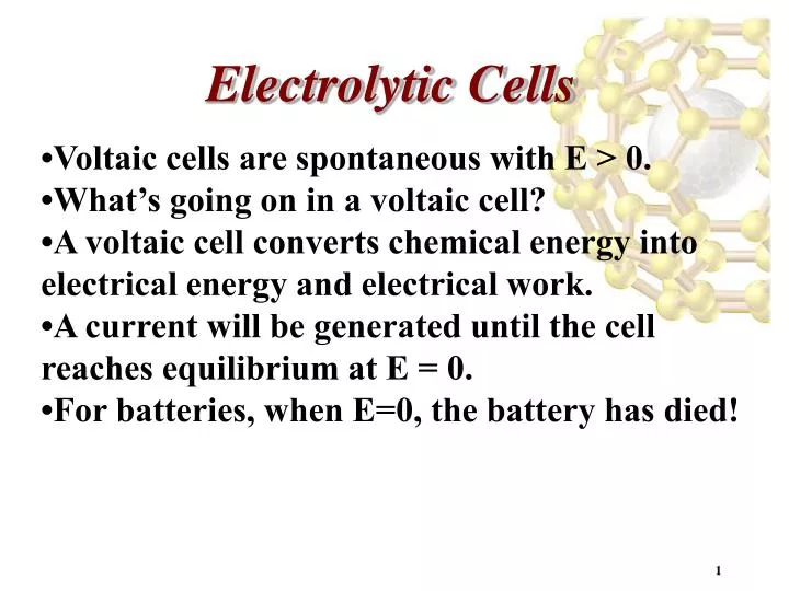 electrolytic cells