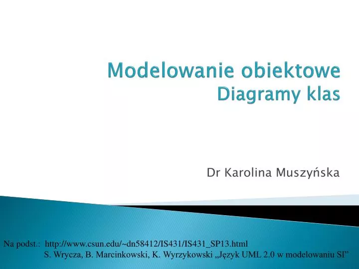 modelowanie obiektowe diagramy klas