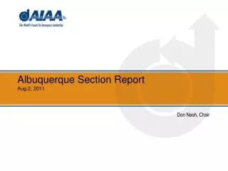 Albuquerque Section Report Aug 2, 2011