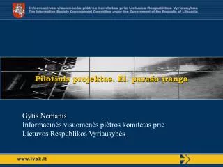 pilotinis projektas el para o ranga