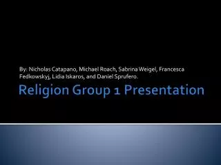 Religion Group 1 Presentation