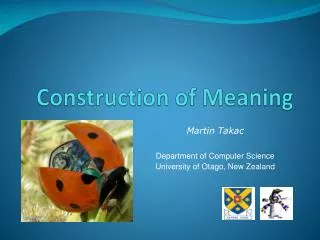 Construction of Meaning