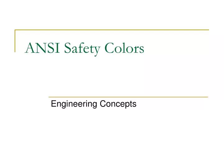 ansi safety colors