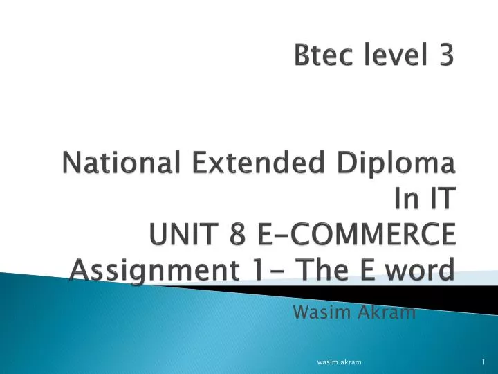 b tec level 3 national extended diploma in it unit 8 e commerce assignment 1 the e word