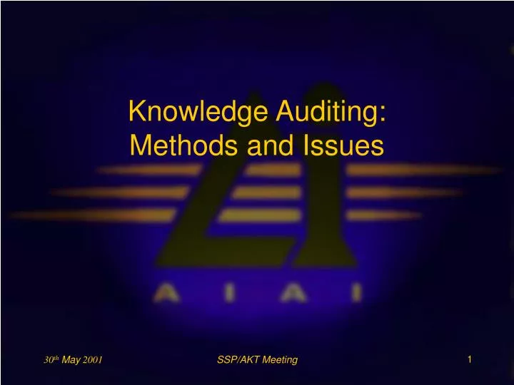 knowledge auditing methods and issues