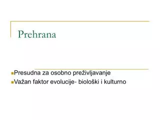 prehrana