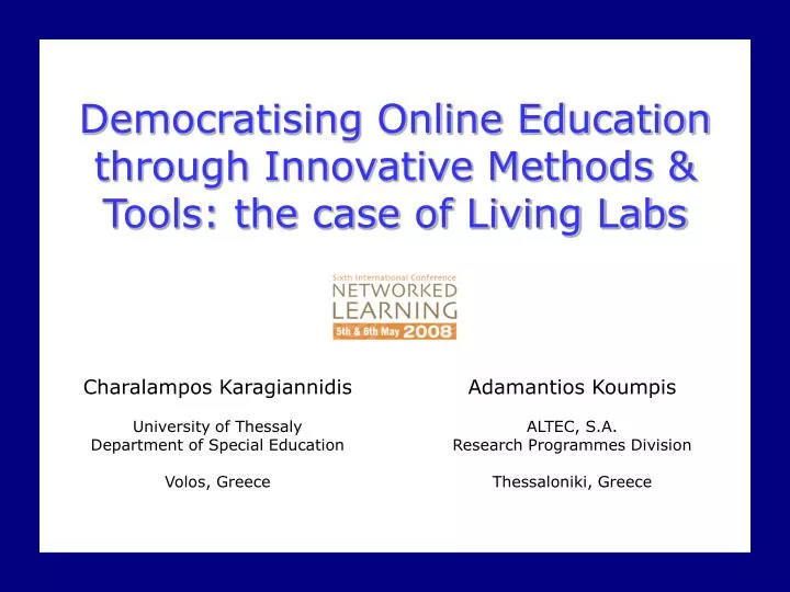 democratising online education through innovative methods tools the case of living labs