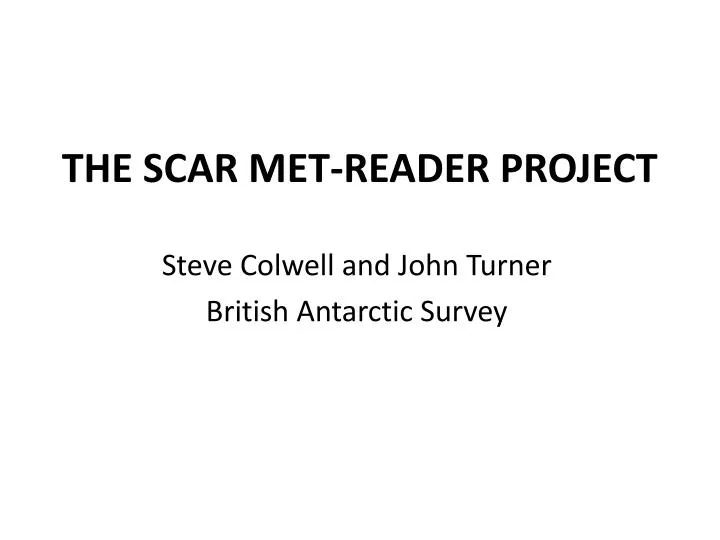 the scar met reader project
