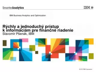 ibm business analytics and optimization