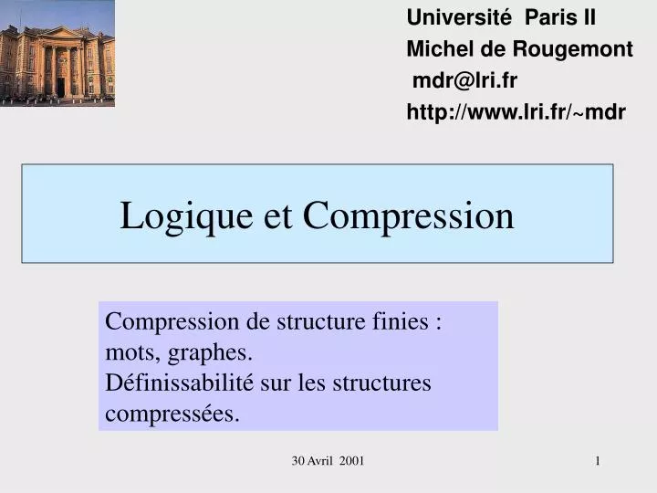 logique et compression